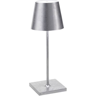 Lámpara de mesa zafferano led regulable plateada mini 12h Lámpara de mesa zafferano led regulable plateada mini 12h