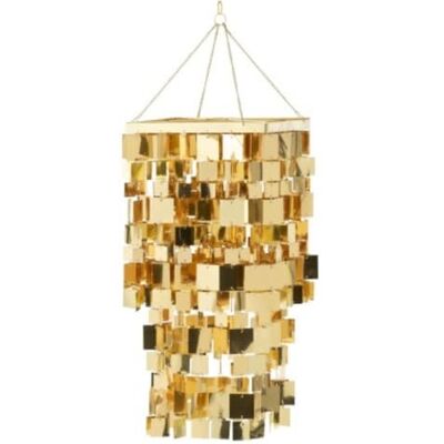 J-line Pantalla de pvc dorada, 30 x 60 x 30 cm J-line Pantalla de pvc dorada, 30 x 60 x 30 cm