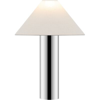 Safavieh Lámpara de mesa en metal/tejido, plata Safavieh Lámpara de mesa en metal/tejido, plata