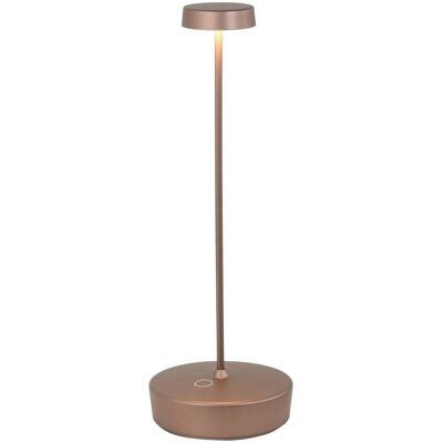 Zafferano Lámpara de mesa led regulable en bronce mate recargable Zafferano Lámpara de mesa led regulable en bronce mate recargable