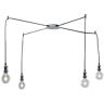 Luce Ambiente e Design Groove suspensiã³n cromada en aluminio y tela 4xe27 250x16x16cm.