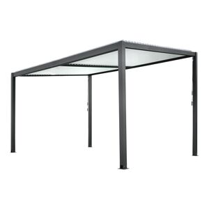 dcb garden Pérgola bioclimática con lamas orientables blancas