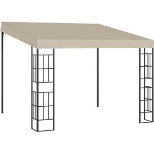 Outsunny Pérgola de jardín color beige 298 x 298 x 250 cm