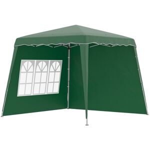 Outsunny Carpa plegable color verde 289 x 289 x 250 cm