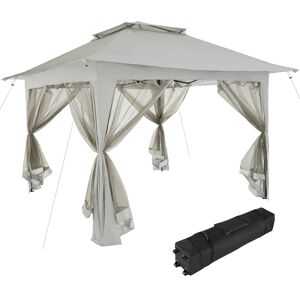 Tectake Carpa plegable carabobo 364x364x294m acero pintado en polvo/poliést