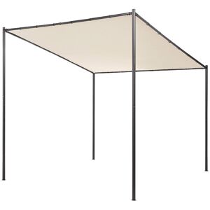 Beliani Cenador de metal beige negro 270 cm