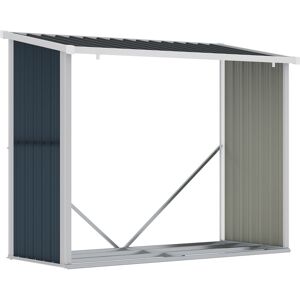 Outsunny Casetilla para leña color gris 185 x 84 x 148.5 cm