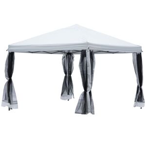 Outsunny Carpa plegable 3x3m color blanco 296 x 296 x 265 cm