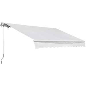 Outsunny Toldo manual plegable color blanco 350 x 250 cm