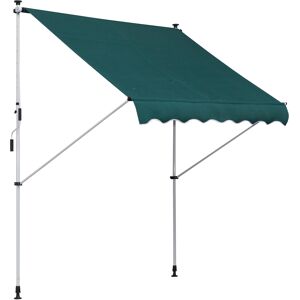 Outsunny Toldo manual retráctil color verde 200 x 150 x 280 cm