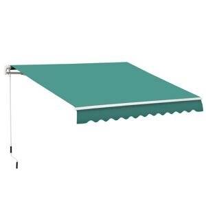 Outsunny Toldo manual plegable color verde 395 x 245 cm