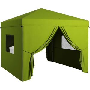 Outsunny Carpa plegable color verde 300 x 300 x 280 cm