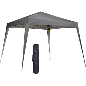 Outsunny Carpa plegable color gris 240 x 240 x 250 cm