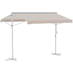 Outsunny Toldo de pie color beige 300 x 295 x 255 cm