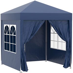 Outsunny Carpa plegable color azul 200 x 200 x 245 cm