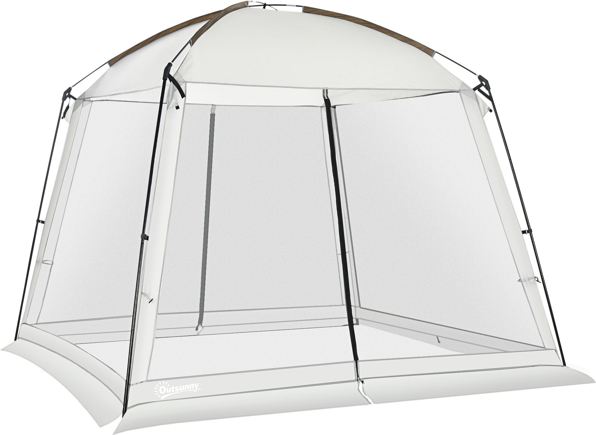 Outsunny Carpa con mosquiteras color blanco 300 x 300 x 240 cm