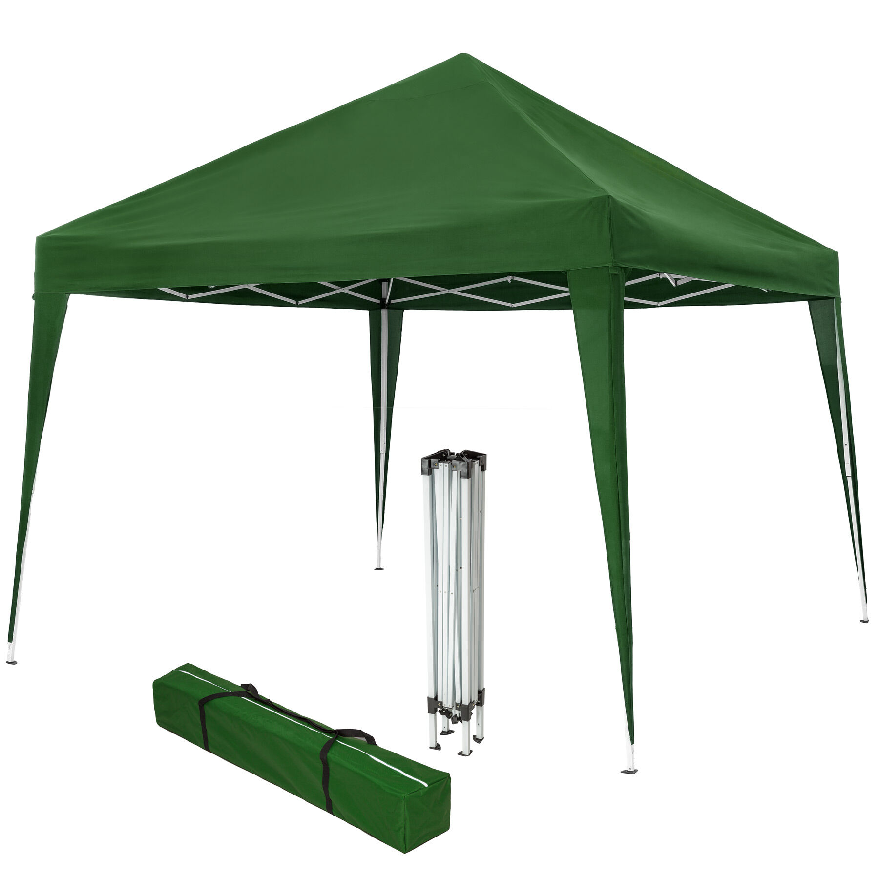 Tectake Carpa de jardín plegable linosa 3 x 3 m poliéster verde