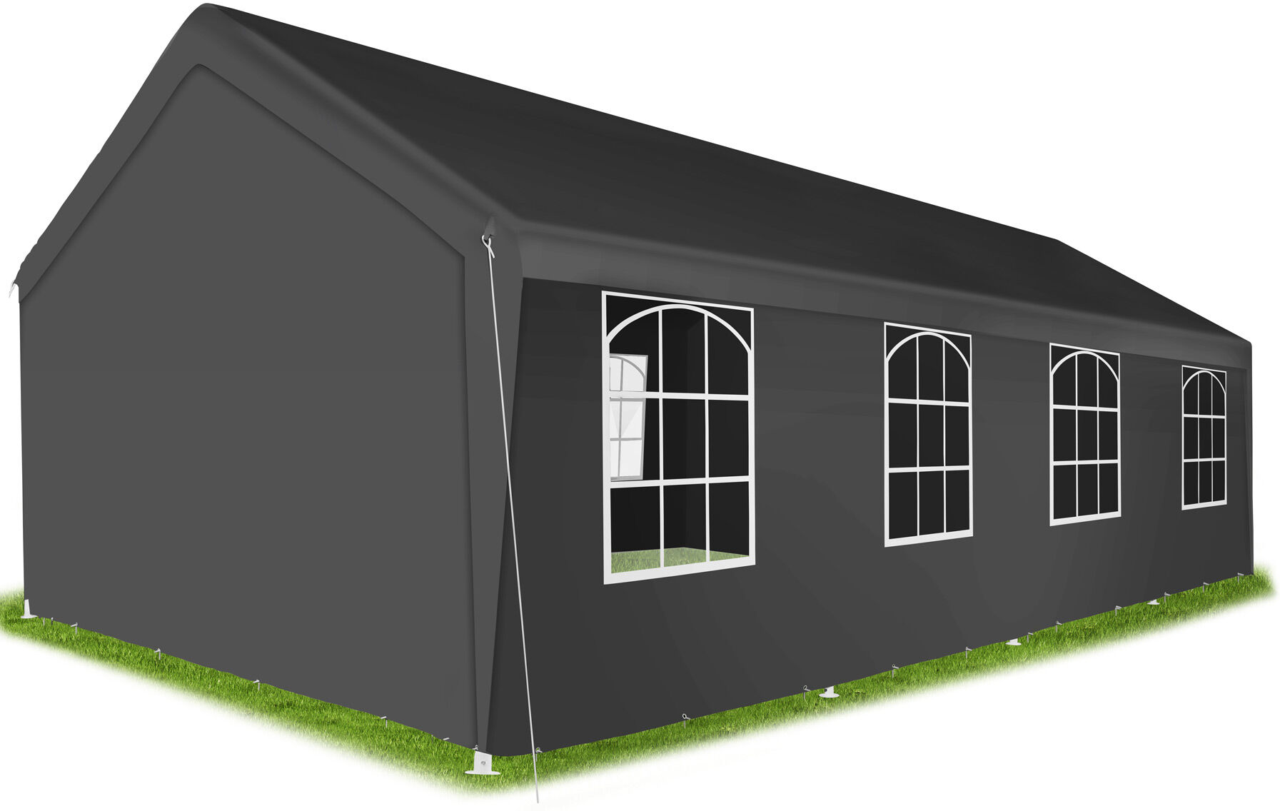 Tectake Carpa mamut 8x4m con sistema de clic estable e impermeable polietilen