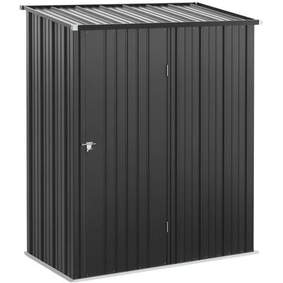 Outsunny Cobertizo de jardín 161.5x94.5x196 cm negro Outsunny Cobertizo de jardín 161.5x94.5x196 cm negro