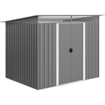 Outsunny Caseta de jardín 260x194x200 cm gris Outsunny Caseta de jardín 260x194x200 cm gris