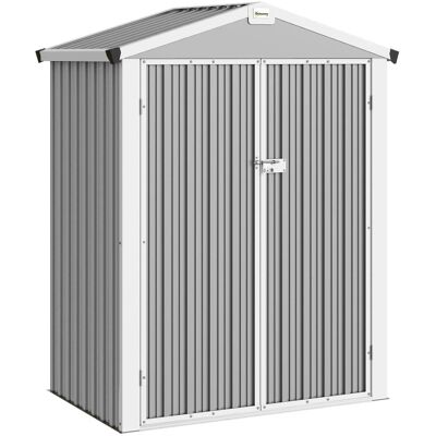 Outsunny Caseta de jardín 133x87x178 cm gris Outsunny Caseta de jardín 133x87x178 cm gris