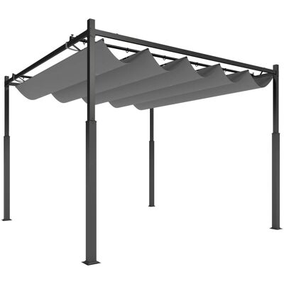 Outsunny Pérgola 298x298x230 cm gris Outsunny Pérgola 298x298x230 cm gris