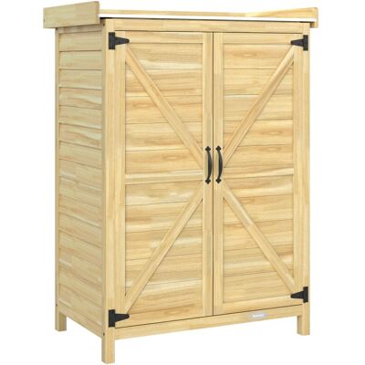 Outsunny Caseta de jardín 71.5x39x95 cm madera natural Outsunny Caseta de jardín 71.5x39x95 cm madera natural
