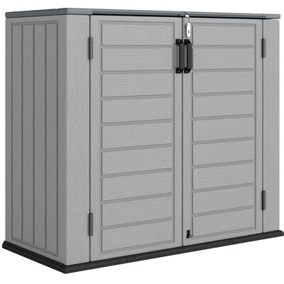 Outsunny Caseta de jardín 142x67x119 cm gris claro Outsunny Caseta de jardín 142x67x119 cm gris claro