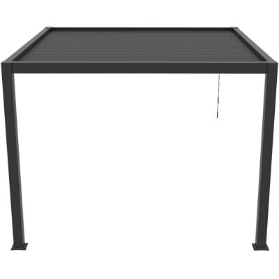 Unique Pérgola adosada metal gris antracita Unique Pérgola adosada metal gris antracita