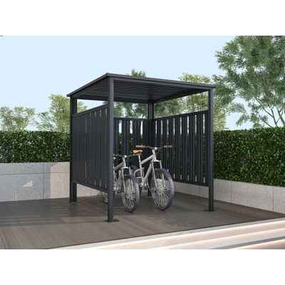Unique Caseta para bicicleta metal gris antracita Unique Caseta para bicicleta metal gris antracita