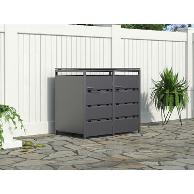 Unique Caseta para basura metal gris antracita Unique Caseta para basura metal gris antracita