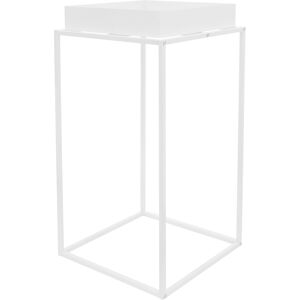 ML-Design Soportes de metal para plantas blanco jardinera macetero