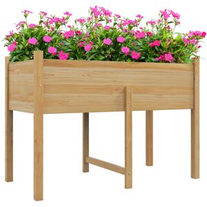 Outsunny Mesa de cultivo color madera 115 x 55 x 80 cm