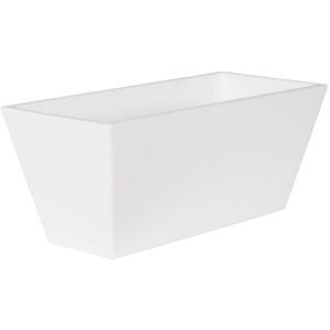 Newgarden Jardinera rectangular polietileno muy resistente blanco 80x37x37 cm