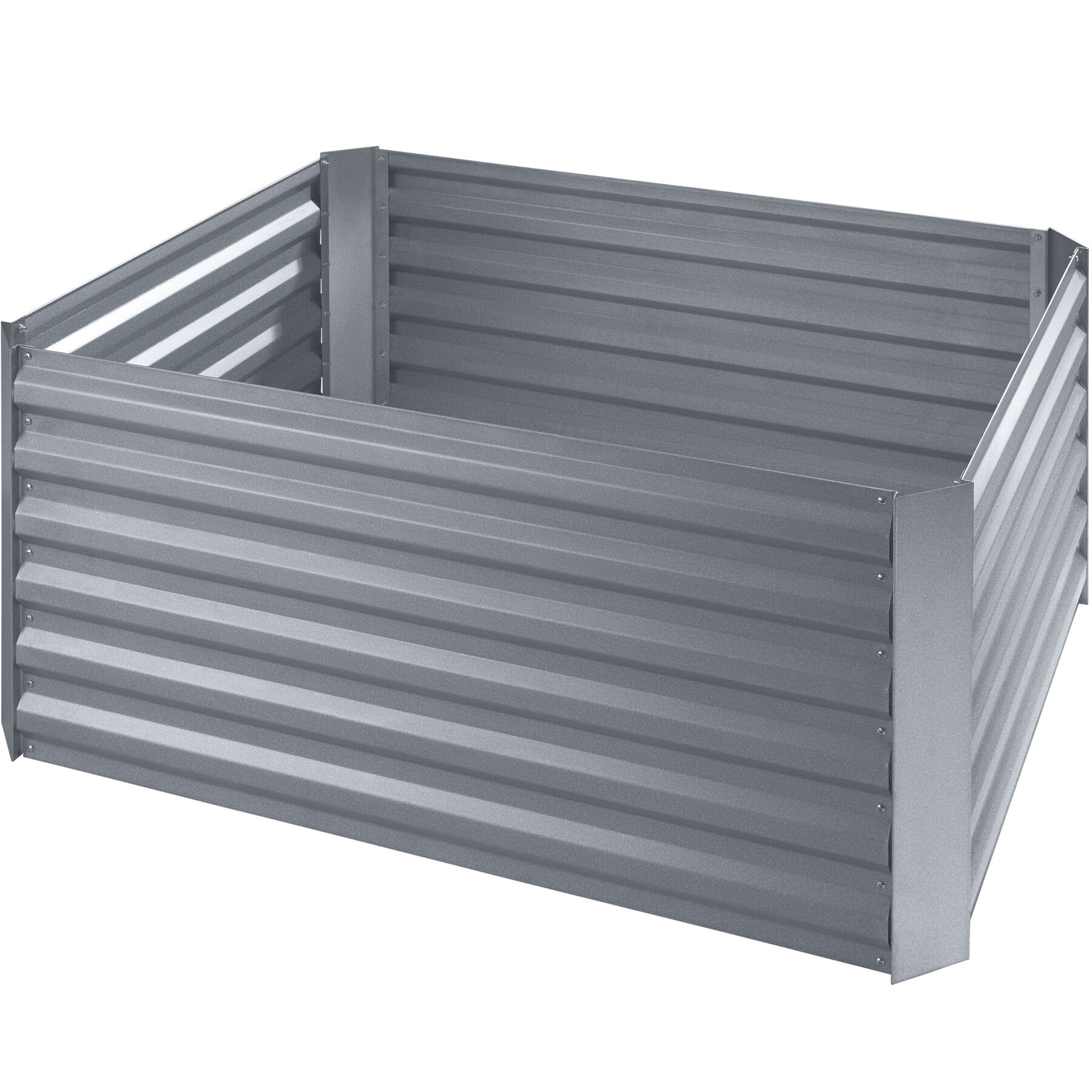 Tectake Arriate de altura salvia 600 l acero galvanizado 120x90x57cm acero pla