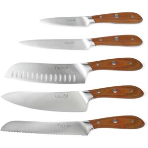 Sabatier Trompette Juego de 5 cuchillos  madera