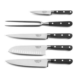 Sabatier Trompette Juego de 5 cuchillos de cocina  negro