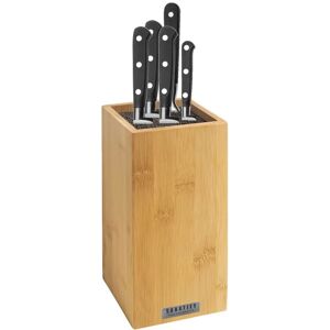 Sabatier Trompette Bloque de 5 cuchillos madera madera claro