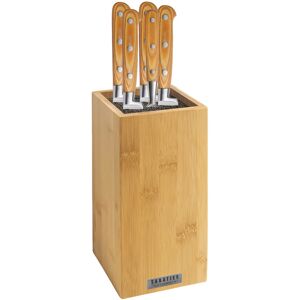 Sabatier Trompette Bloque de 5 cuchillos madera madera claro