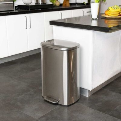 Kitchen Move Cubo de basura de cocina de pedal plata 50l Kitchen Move Cubo de basura de cocina de pedal plata 50l
