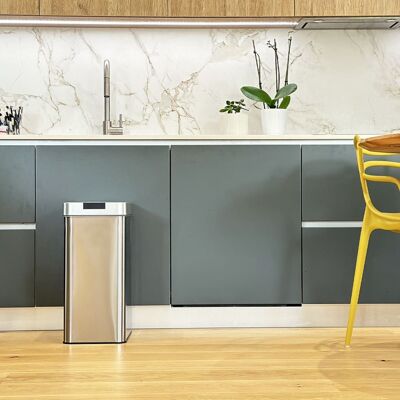 Kitchen Move Cubo de basura de cocina automático plata 50l Kitchen Move Cubo de basura de cocina automático plata 50l