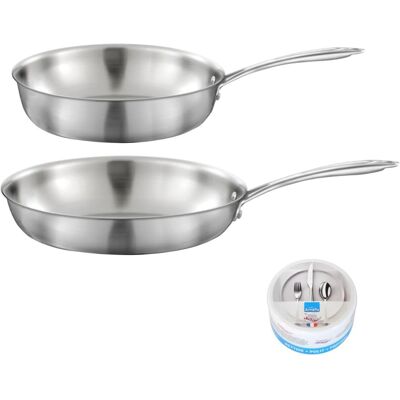 Cuisinox Gourmet 28cm sartén inox - 24cm salteadora inox - piedra Cookware set Cuisinox Gourmet 28cm sartén inox - 24cm salteadora inox - piedra Cookware set