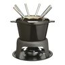 MasterClass Juego de fondue de hierro fundido esmaltado en negro