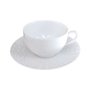 Medard de Noblat Taza café con platito (x6) porcelena blanco