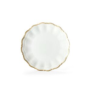 Medard de Noblat Plato de postre (x6) porcelena blanco/oro