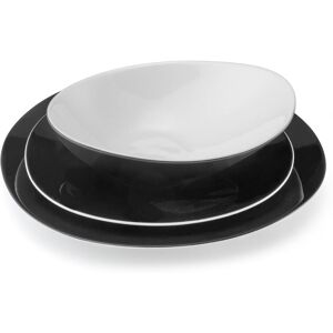 Medard de Noblat Vajilla de 18 piezas Porcelena Negro Medard de Noblat Vajilla de 18 piezas Porcelena Negro