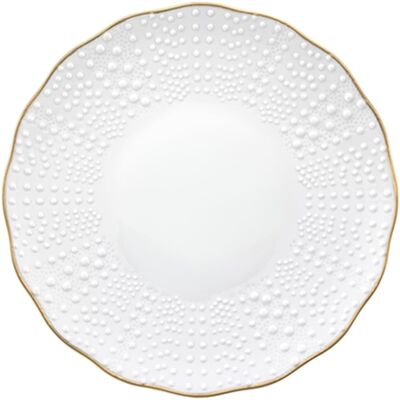 Medard de Noblat Plato de presentación (x3) porcelana blanco/oro Medard de Noblat Plato de presentación (x3) porcelana blanco/oro