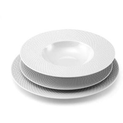 Médard de Noblat - Sherane - 18 piezas - Porcelana blanca - Vajilla Médard de Noblat - Sherane - 18 piezas - Porcelana blanca - Vajilla