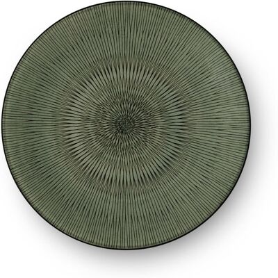 Medard de Noblat Plato llano 27 cm (juego de 6) gres verde Medard de Noblat Plato llano 27 cm (juego de 6) gres verde