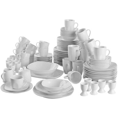Tectake Marca Salerno Juego de Porcelana para 12 Personas - Estilo Clásico Tectake Marca Salerno Juego de Porcelana para 12 Personas - Estilo Clásico